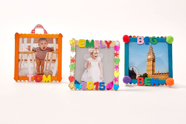 DIY: Fun frames using 4x4" prints to make with the kids!