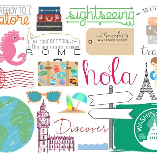 Use Snapfish clip art stickers to embellish your scrapbooking creations