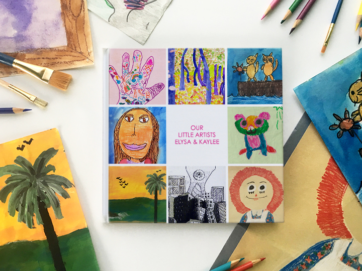 Transform childhood artwork into a photo book