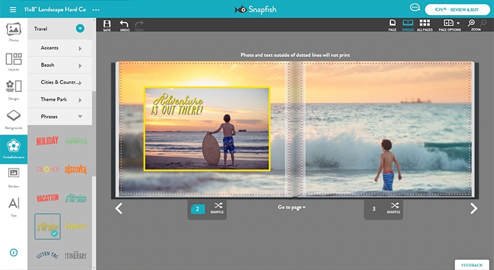 Travel embellishments