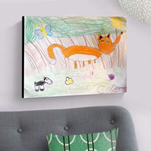 Create wall art memories with your kids precious drawings