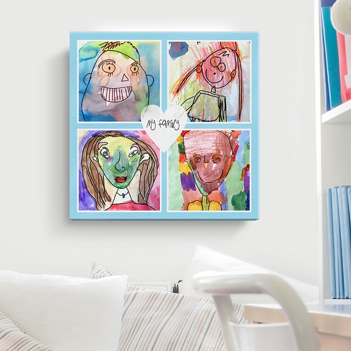 Kids Art Personalised Canvas Print