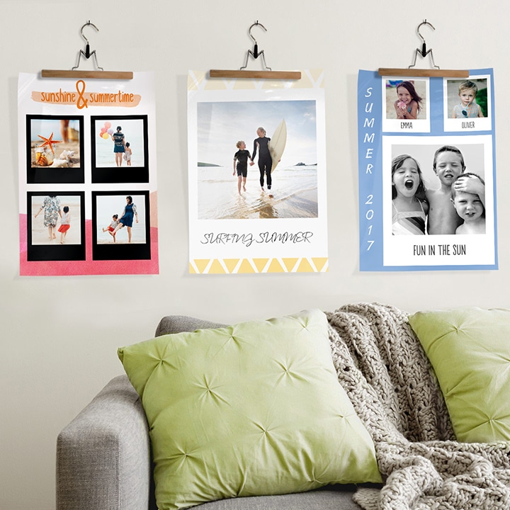 Create your own Polaroid inspired poster design on a poster print