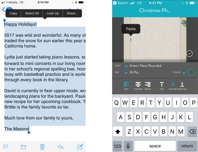 How to Add a Message to Your Personalised Christmas Cards on the Snapfish App