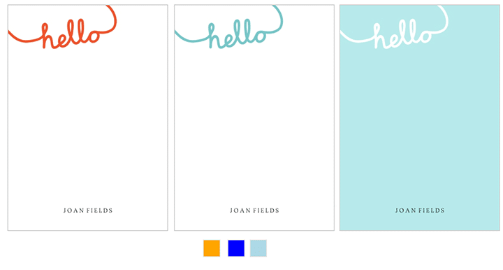 New! Personalised Stationery designs