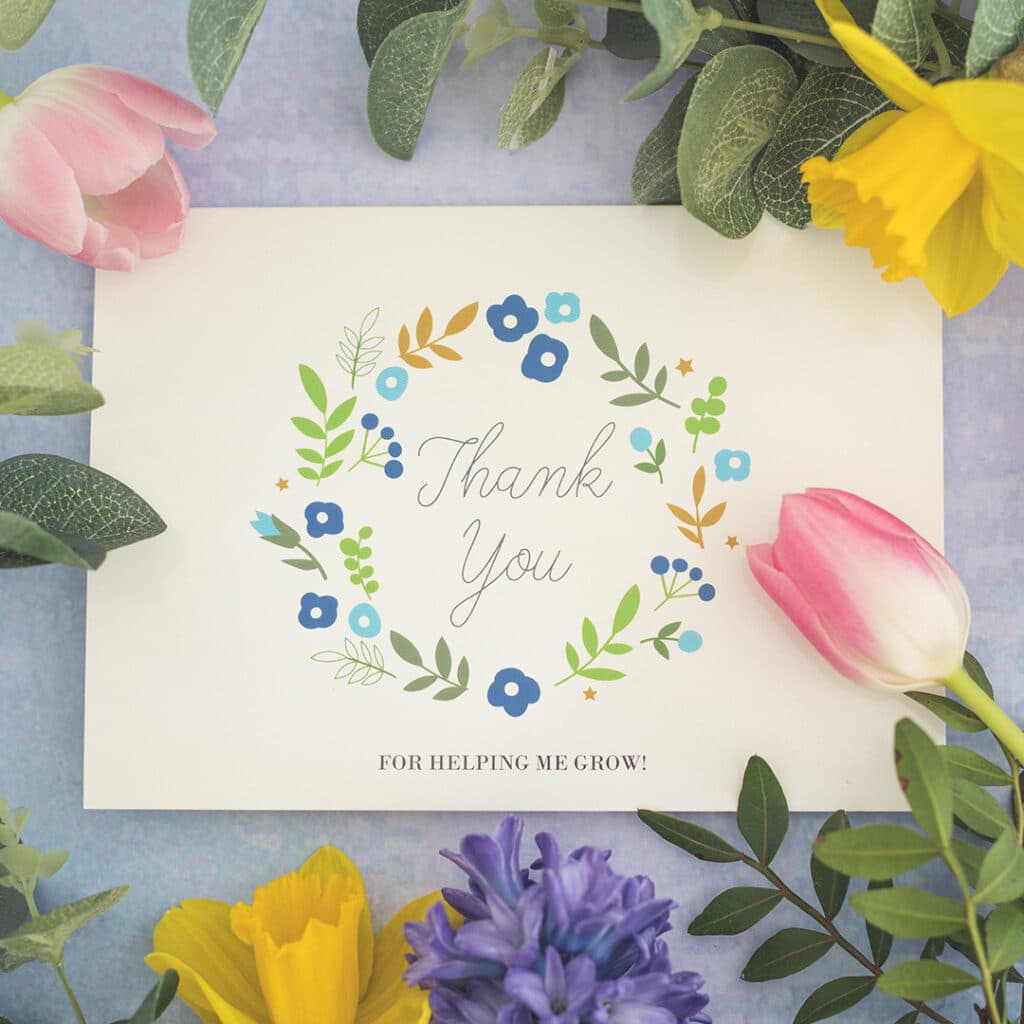 Thank You For Helping Us Bloom - Personalized Birth Flower Mom