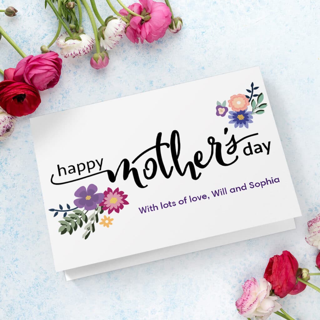 Beautiful non photo Mother's Day cards you can personalize with text