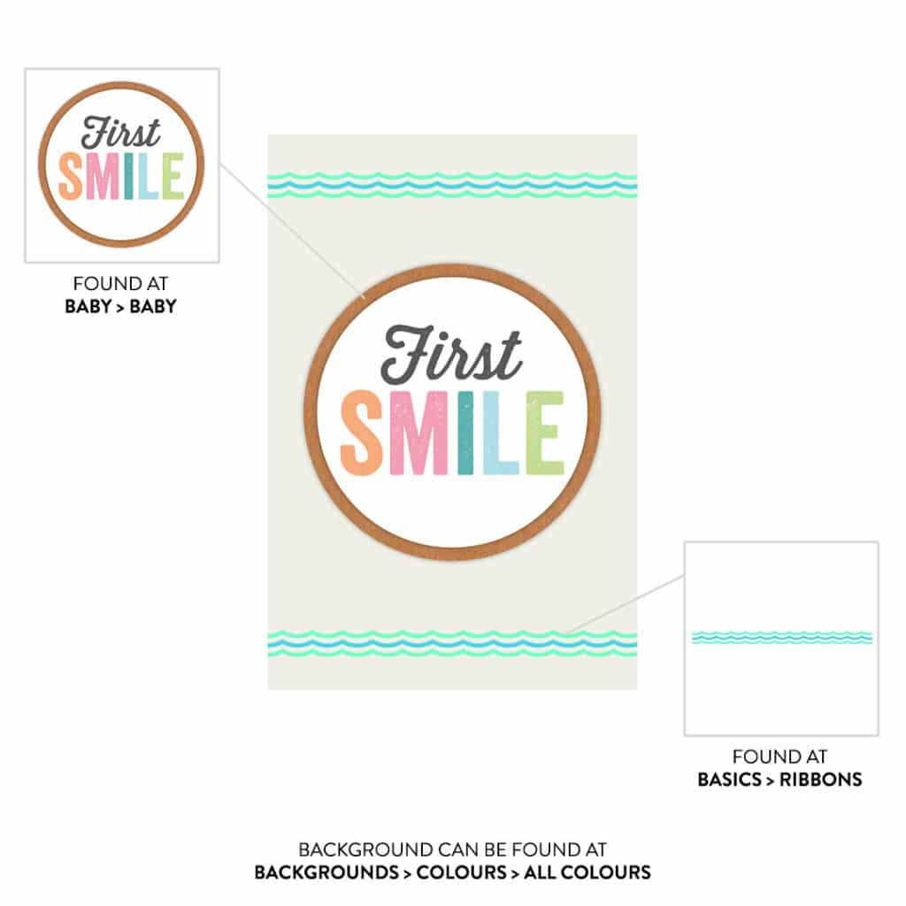 First Smiles Baby Milestone Card
