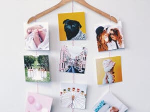 Create a fun photo print mobile