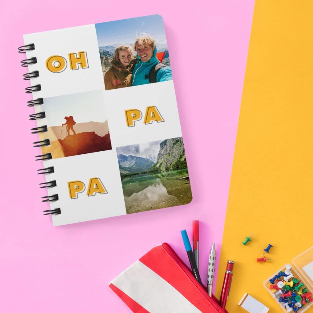 Personalized notebooks with spiral bindings make it easier to write your To-Do lists.