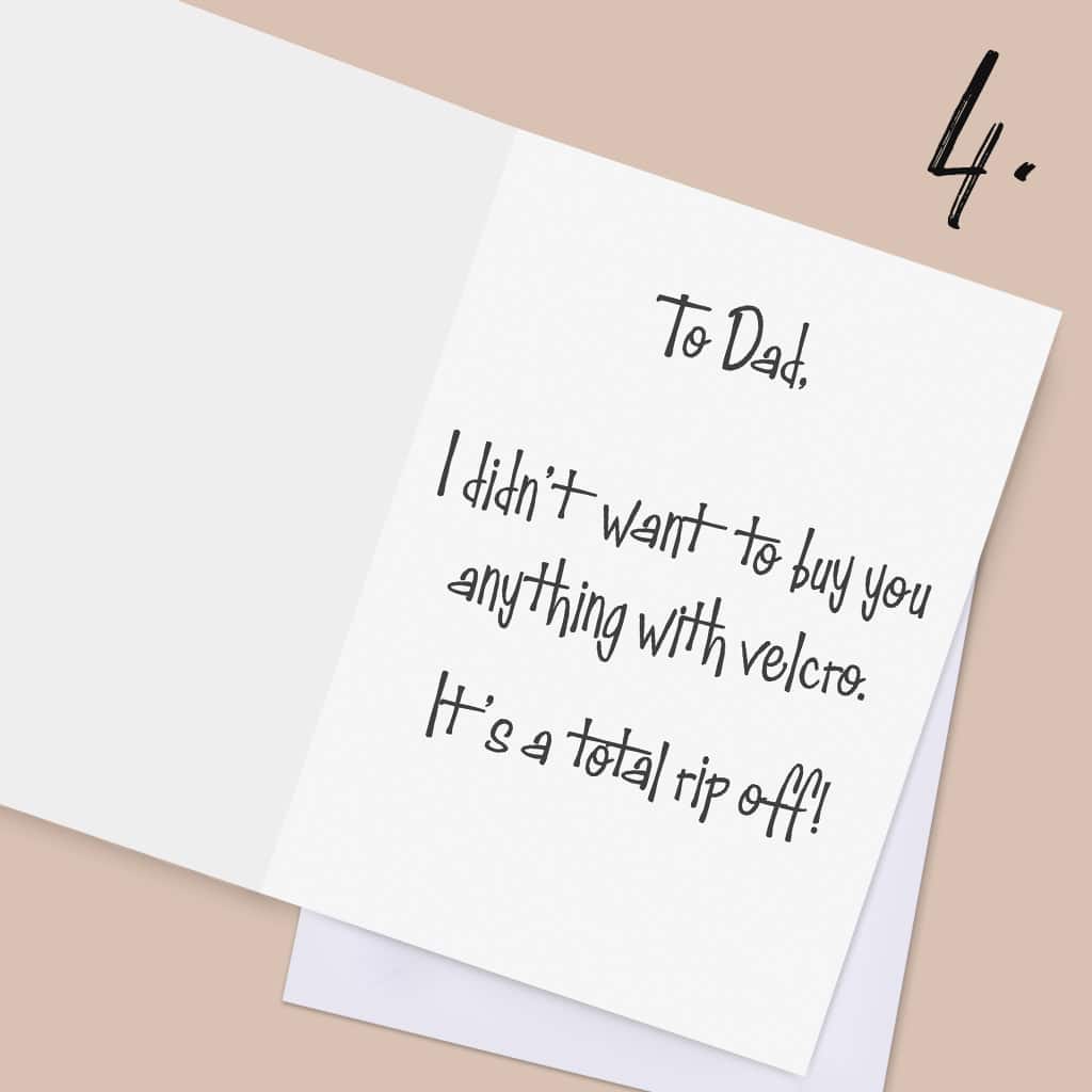 Father's Day card on beige background