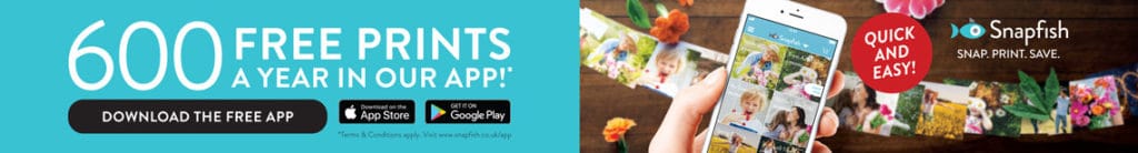Get 600 free 6x4" prints a year when you download the Snapfish Photo App
