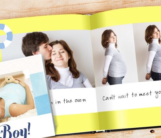 create a bump to baby photo book