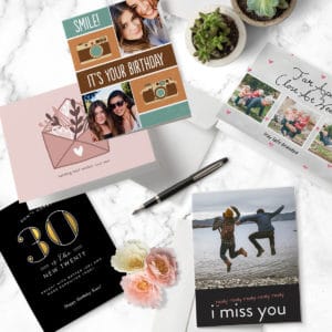 Personalise cards with custom sentiment and photos