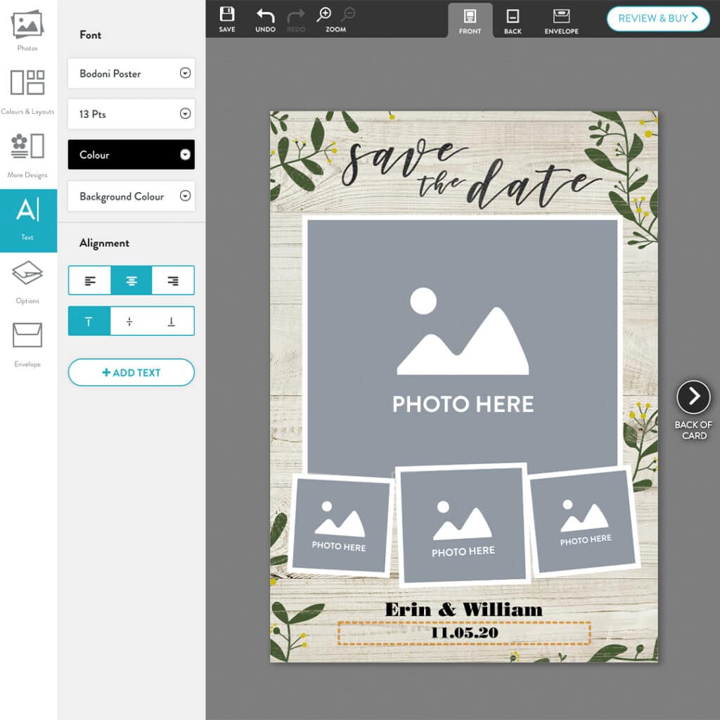 Add Custom Details To Wedding Cards With Snapfish Card Maker
