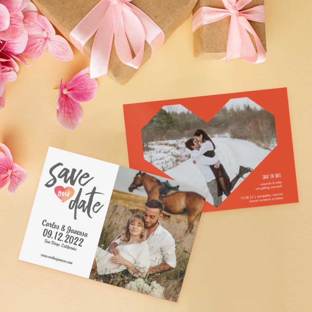 Create Save The Date Wedding Announcements Using Snapfish Card Builder