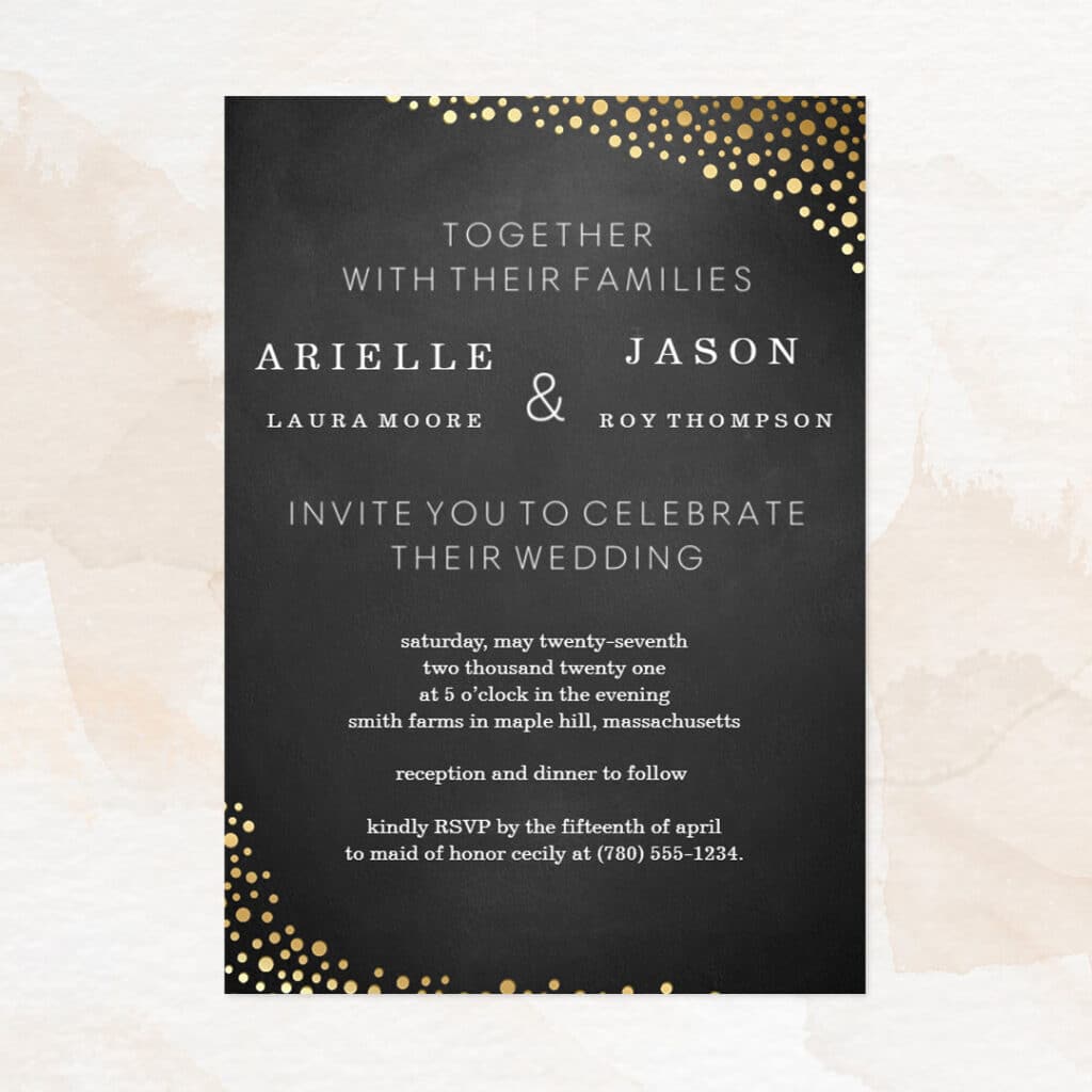 Sparkling Invitation wedding invite design