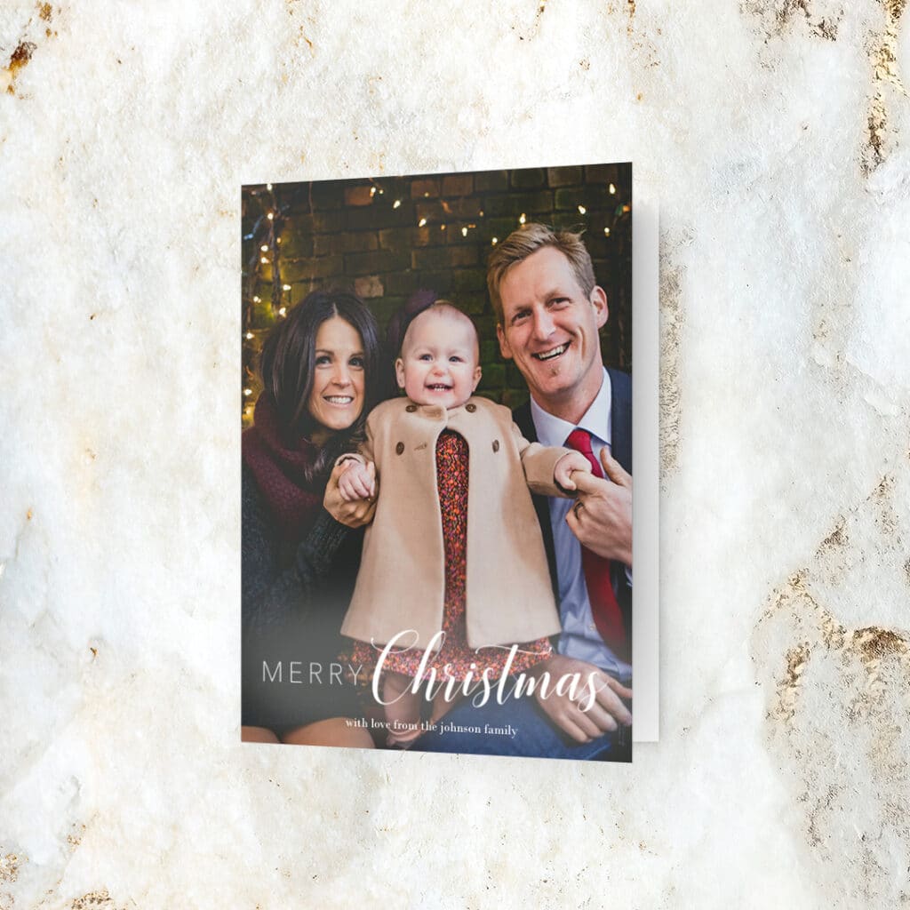 Merry Christmas Photo Christmas cards (set of notecards) make perfect Christmas greeting cards to send to friends + family