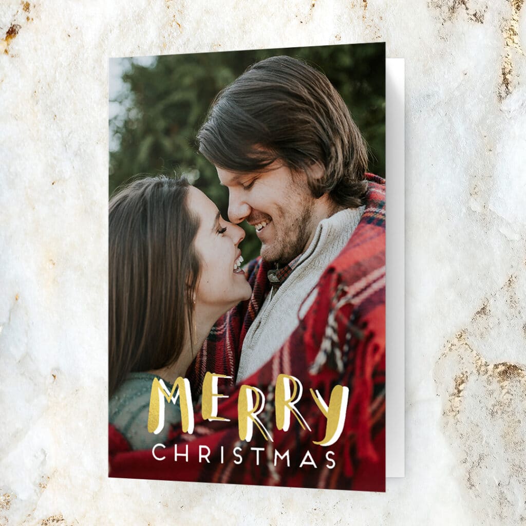 Snapfish Christmas Shimmer – Hand Drawn Christmas Card design. Just add photos