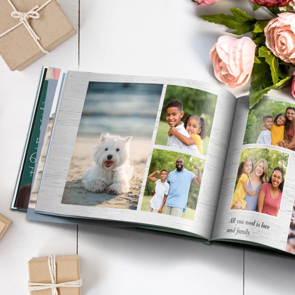 Create collage photo books of birthday memories