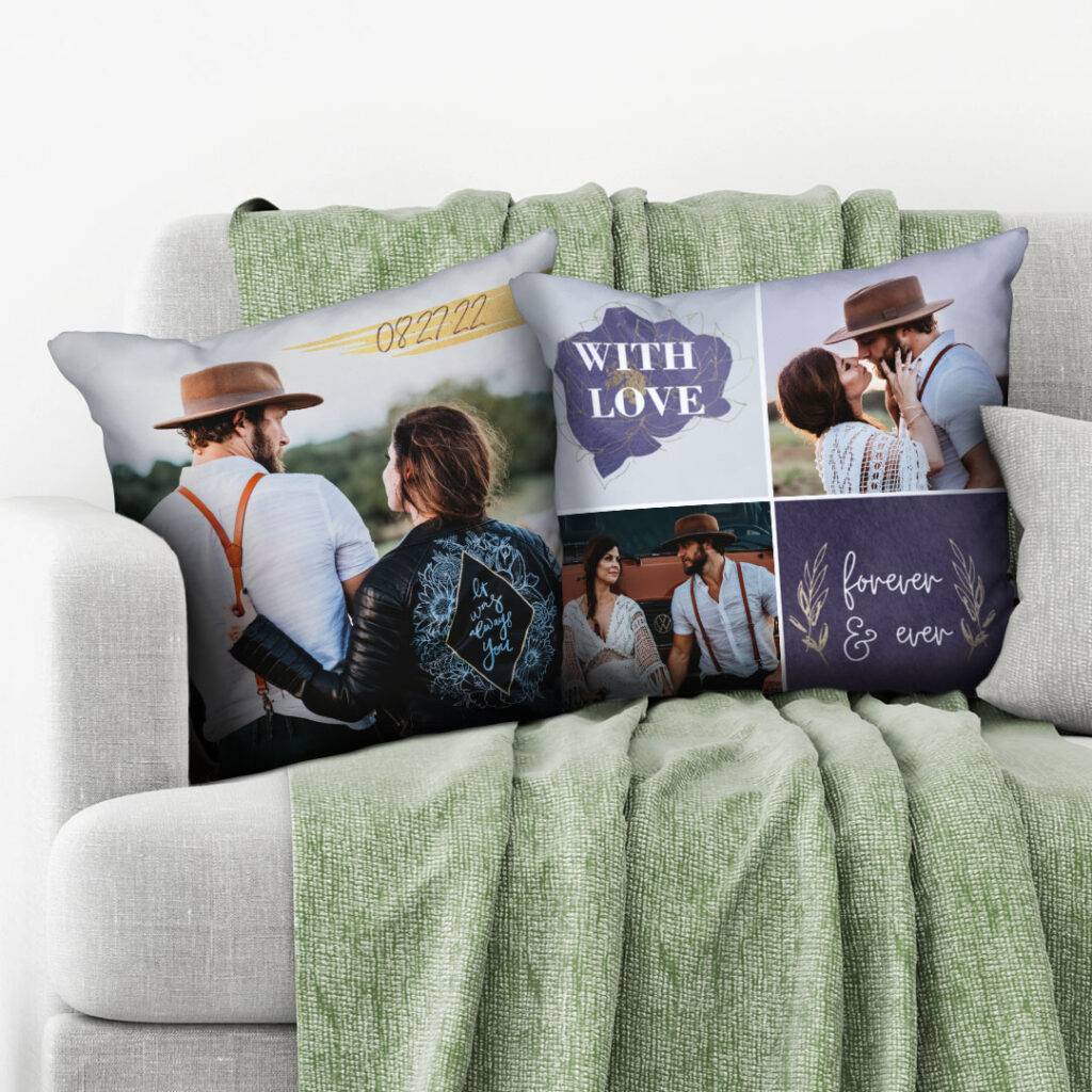 Customize scatter cushions with photos