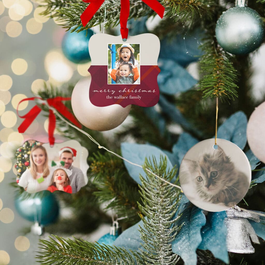 Personalise your tree with photo tree decorations this Christmas
