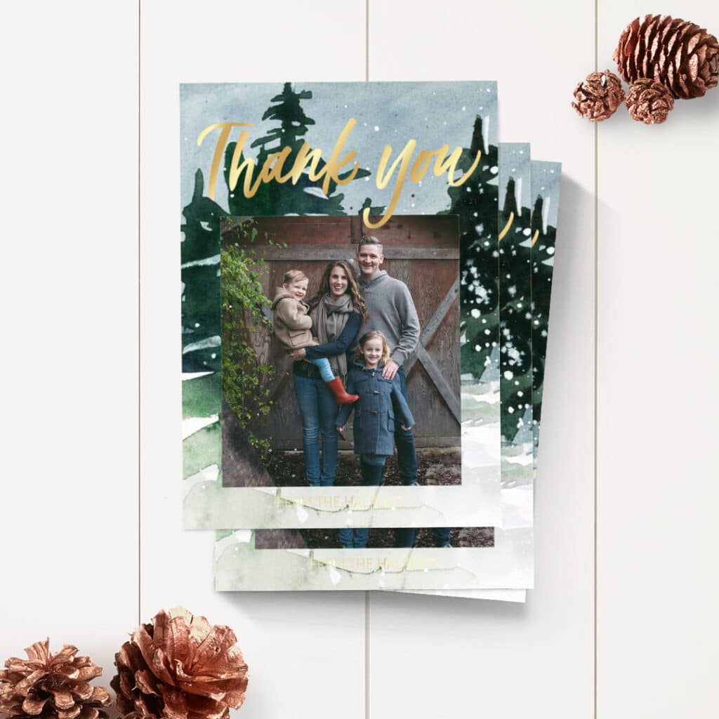 Sign off Christmas with Personalized Thank You Cards