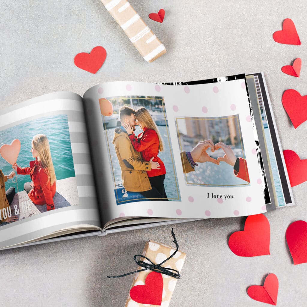 Print your love story as a Snapfish photo book