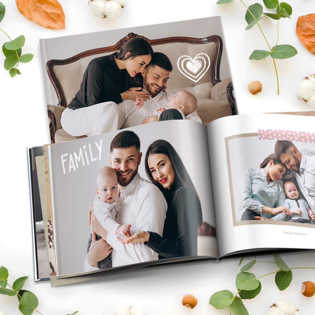 Create a family photo album printed with Snapfish