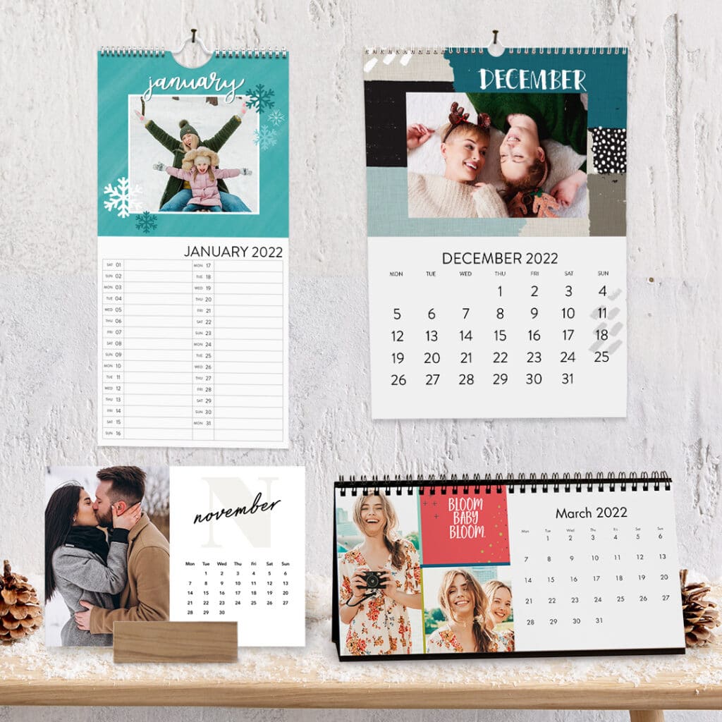Calendars can be custom printed with your photos on Snapfish