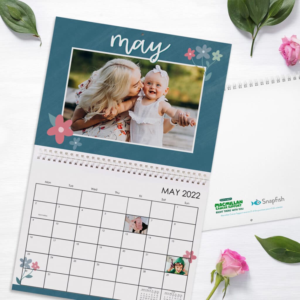 Keep your family organised whilst helping to support people living with cancer by ordering a Snapfish 11x17" calendar. For every calendar you buy, we’ll donate £1 from the sale to Macmillan*