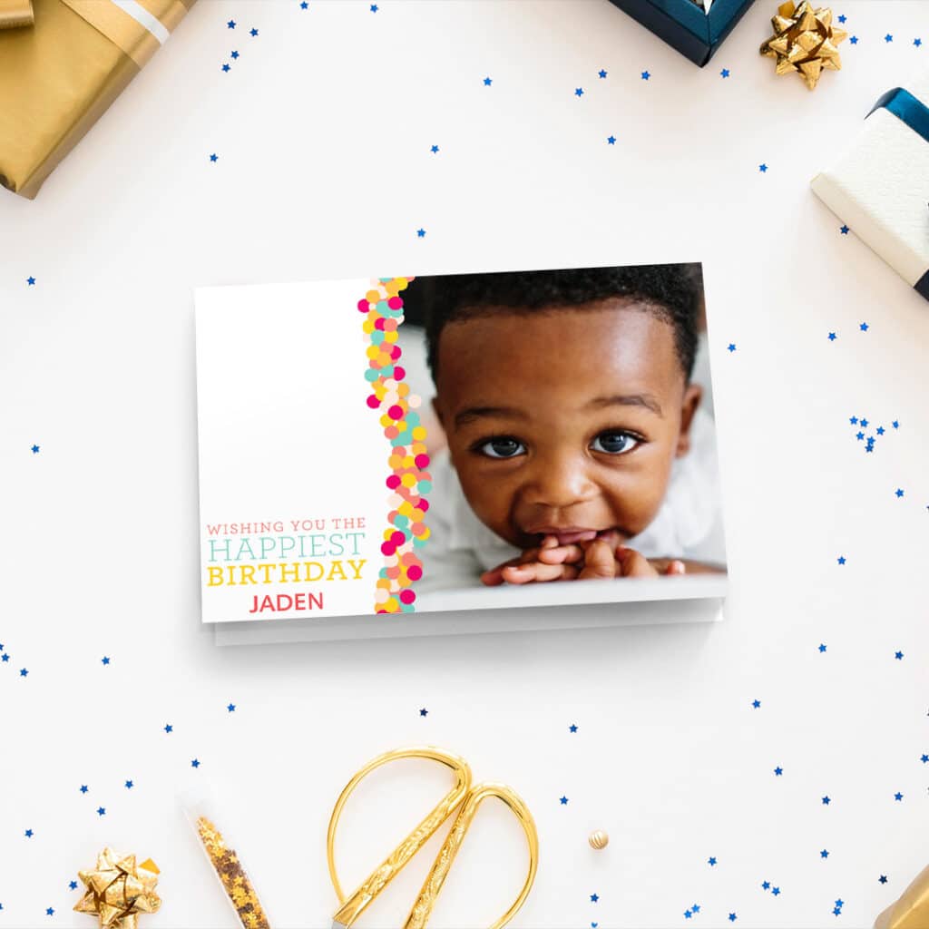 baby 1st birthday custom cards on Snapfish