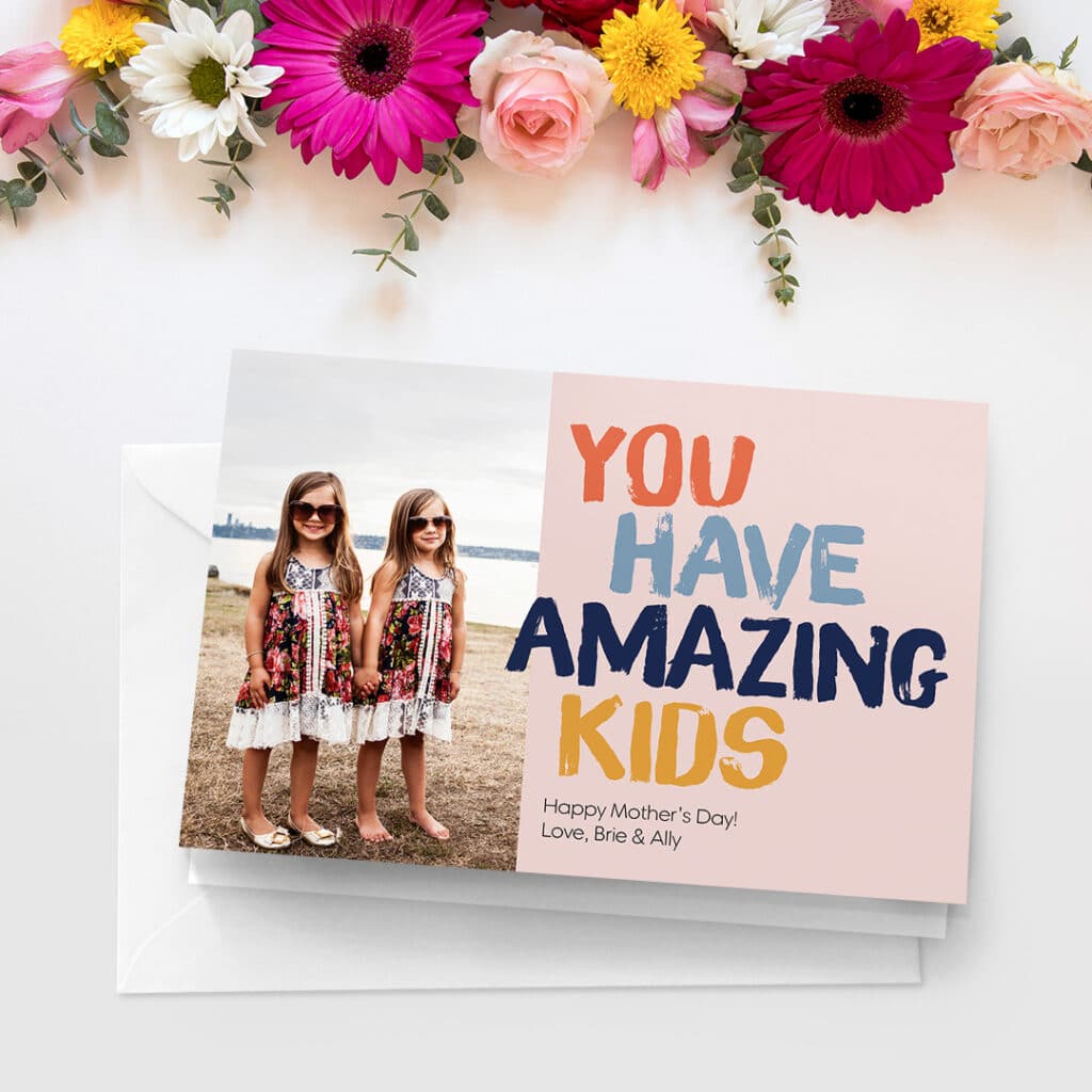 add photos to custom Mother's Day card designs and print with Snapfish