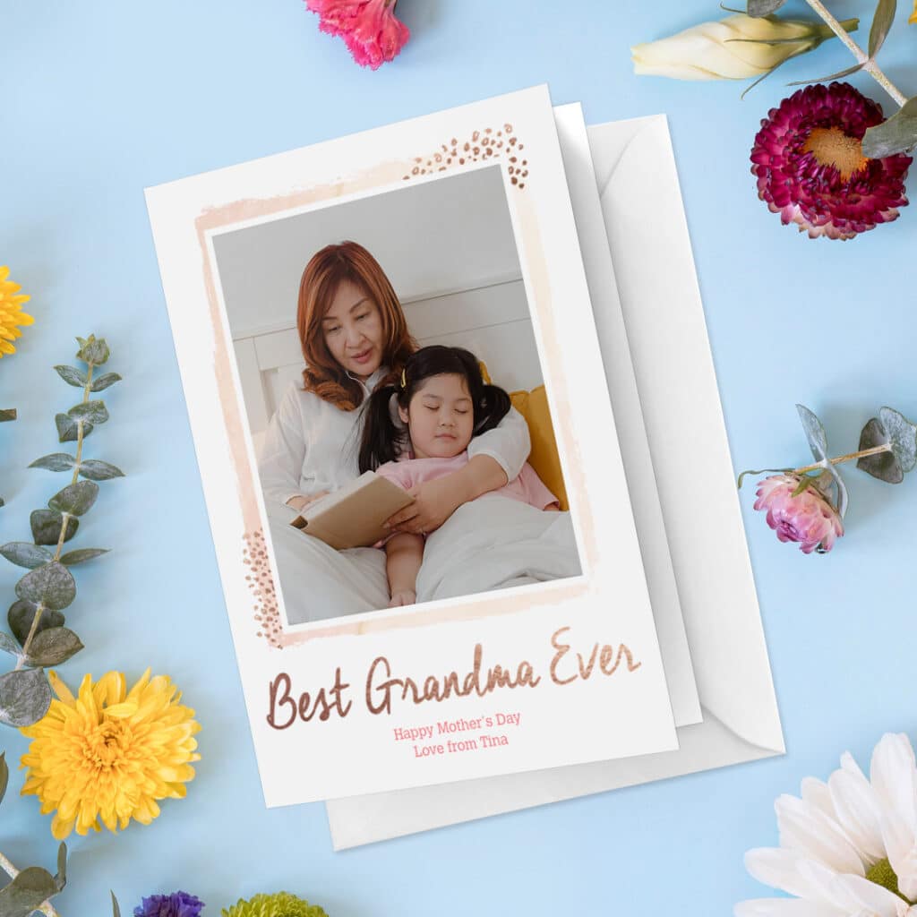 add photos to custom Mother's Day card designs and print with Snapfish