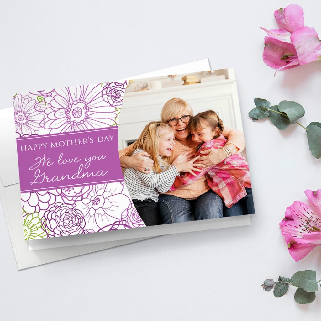 add photos to custom Mother's Day card designs and print with Snapfish