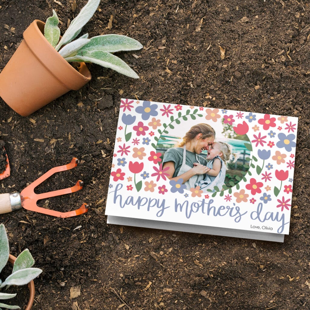 add photos to custom Mother's Day card designs and print with Snapfish