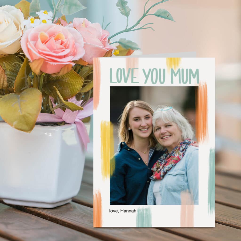 add photos to custom Mother's Day card designs and print with Snapfish