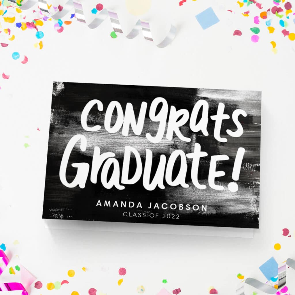Print Custom Graduation Congratulations Cards With Photos At Snapfish - like this Brushstrokes Graduate design