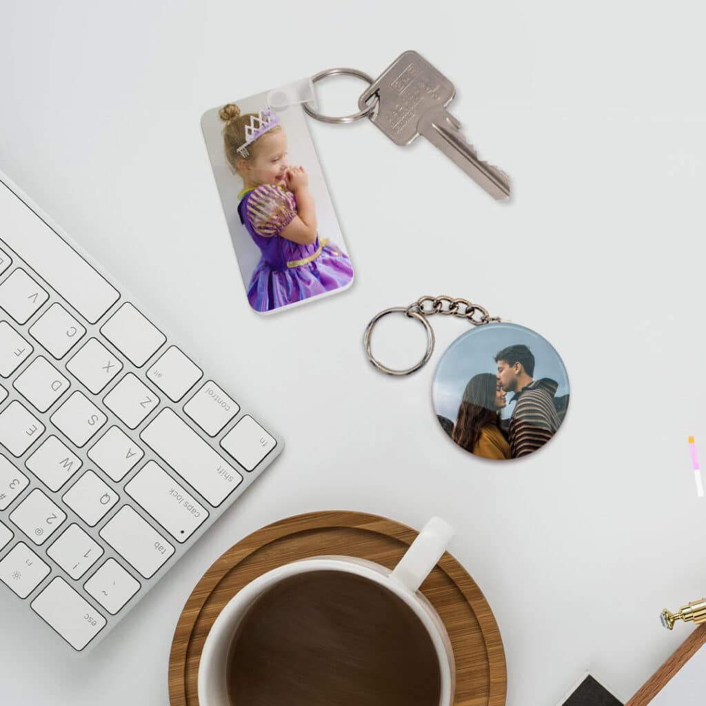 Cute photo keyrings, made by you, costs less than a tenner
