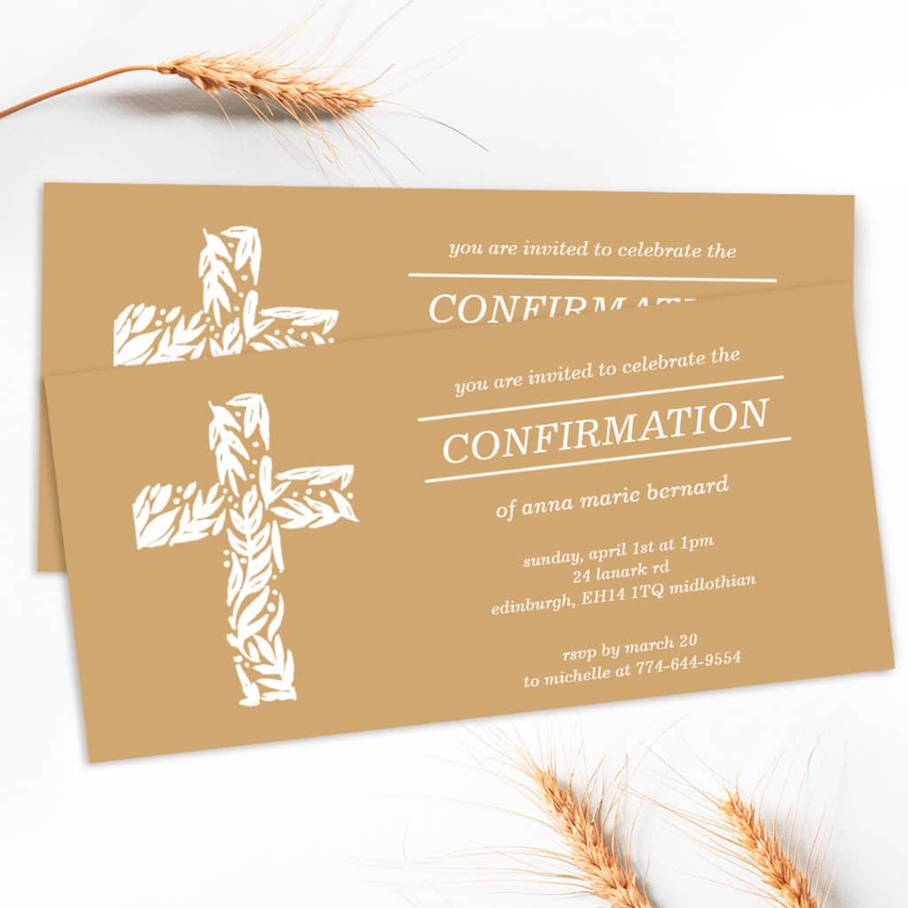 Custom Confirmation Invitation Designs