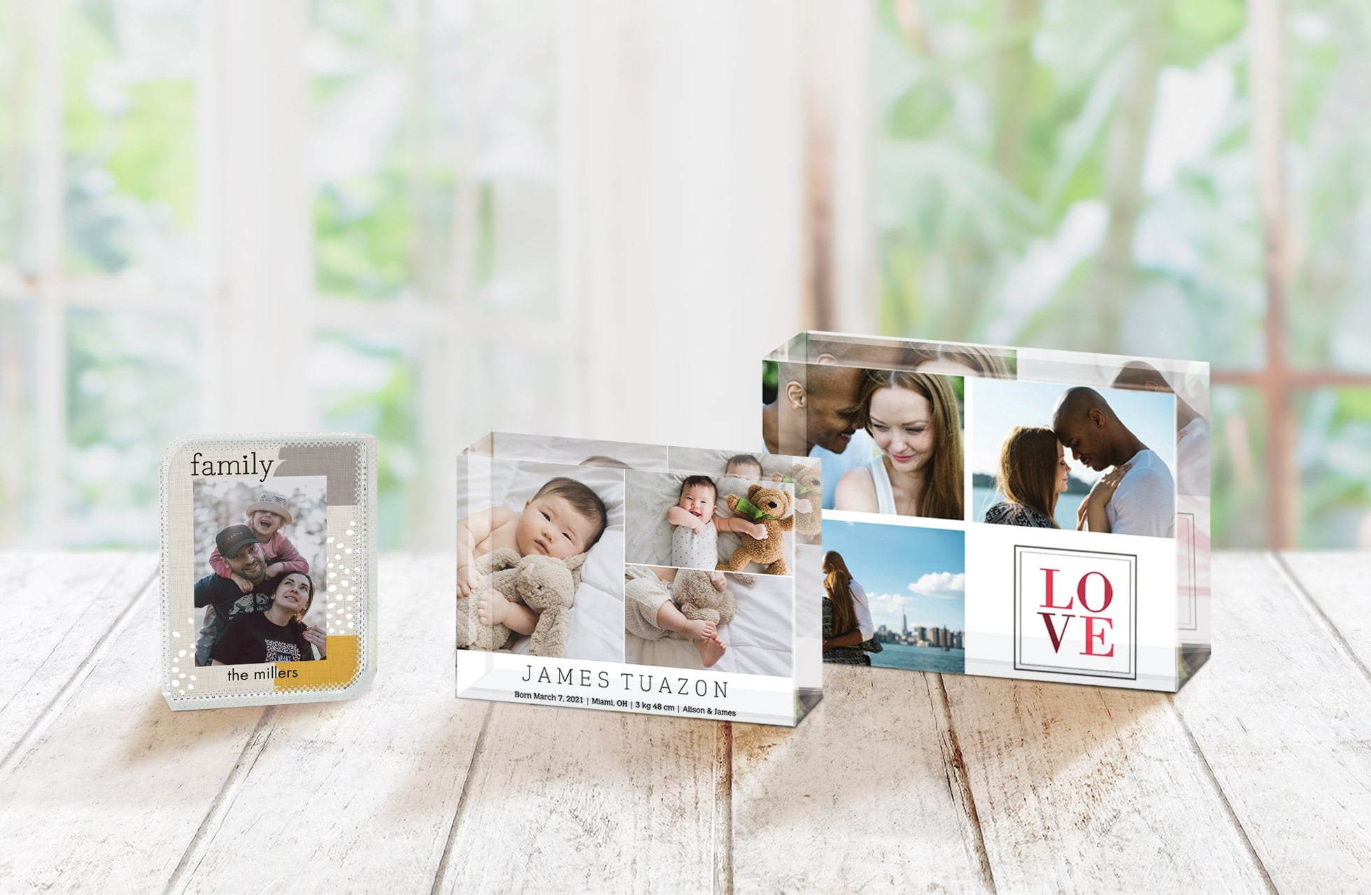 New Glass Photo Block Table-top Decor | Snapfish UK