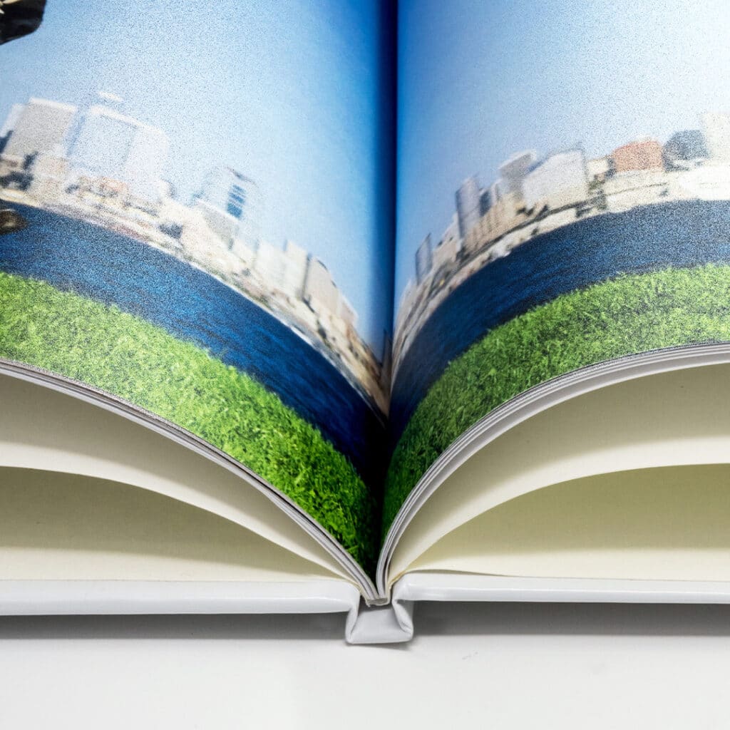 Hardcover with metallic pages
