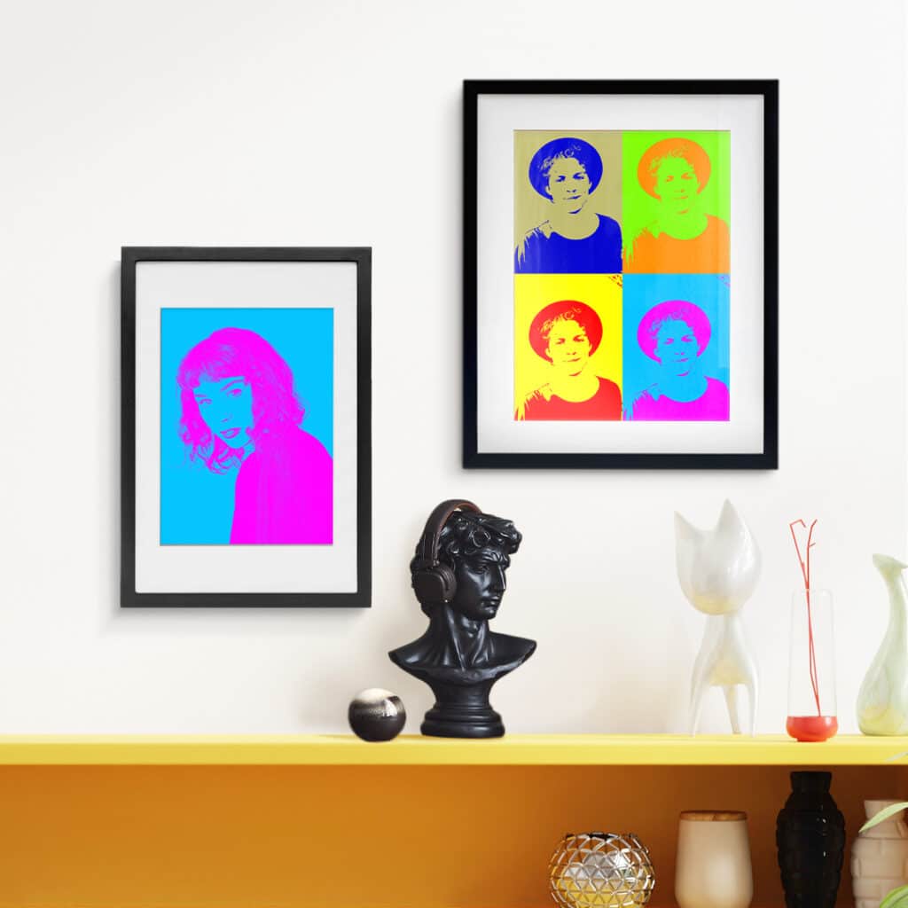 Use Snapfish photo editing tools to create pop art styled framed wall art