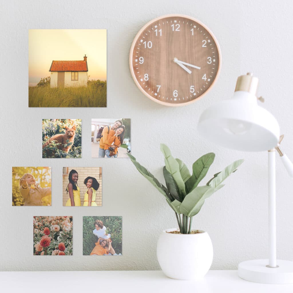 Print social photos as square prints to remember the fun IRL