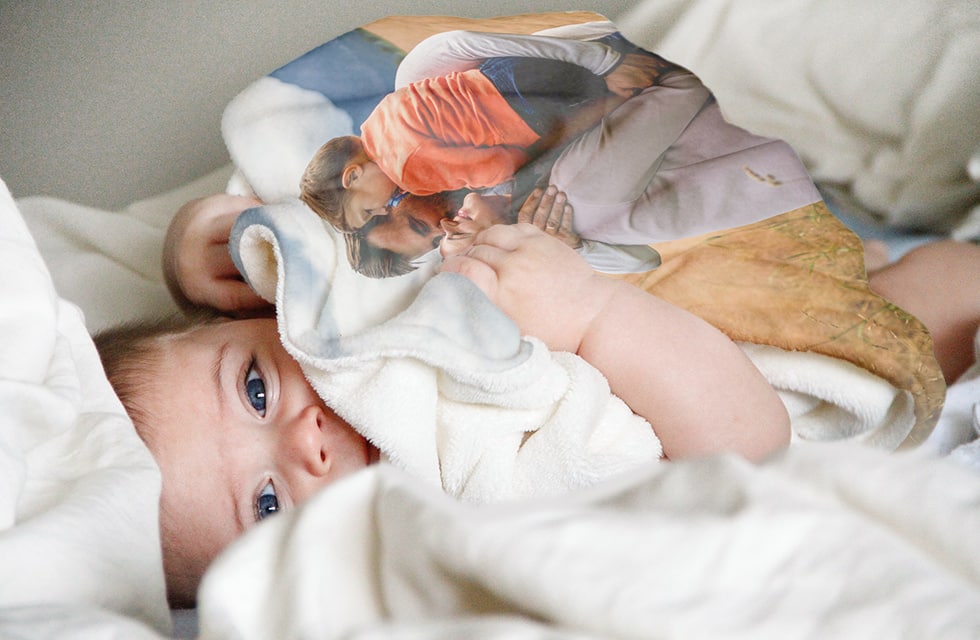 Wrap Up Loved Ones in a Super Cozy & Cute Personalized Photo Blanket