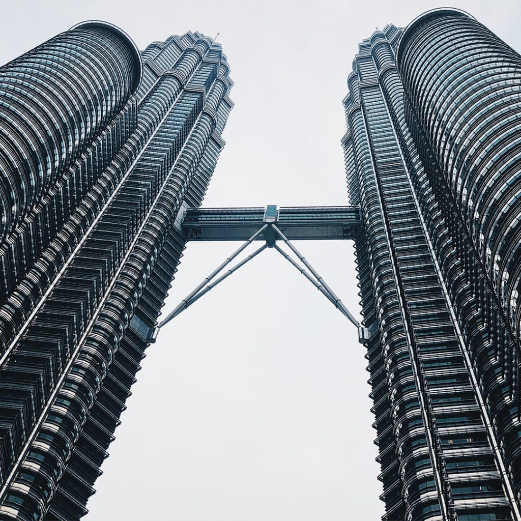 Low angle image of skyscrapers