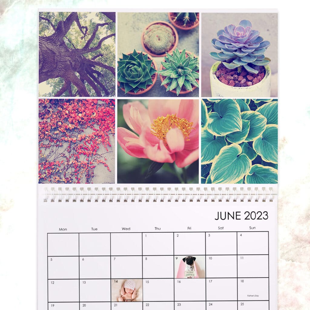 Instagram Friendly Photo Calendar Layout