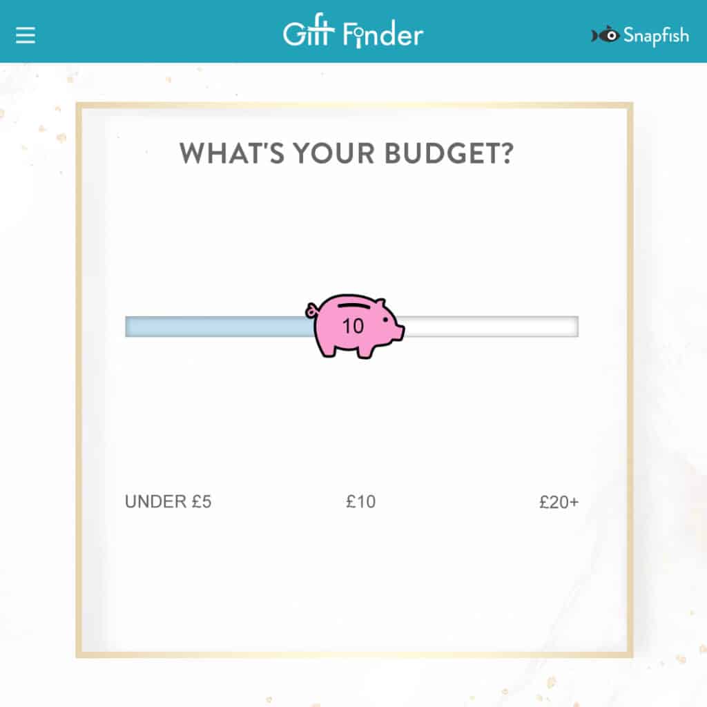 GiftFinder What's your budget