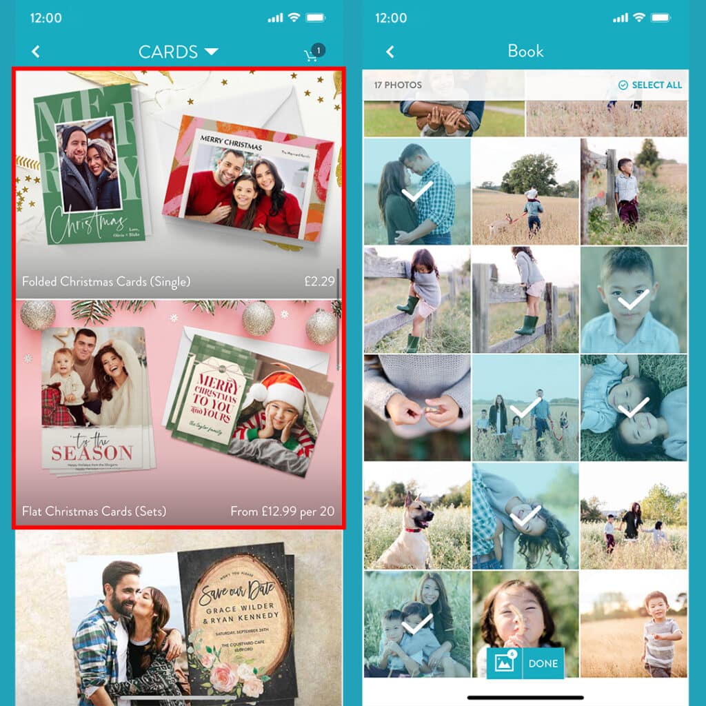 How to create your charity Christmas card on our app