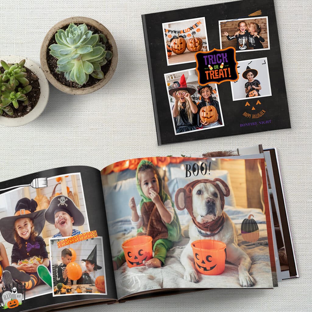 Photobooks on a table